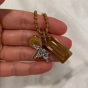 Coach dog tag necklace